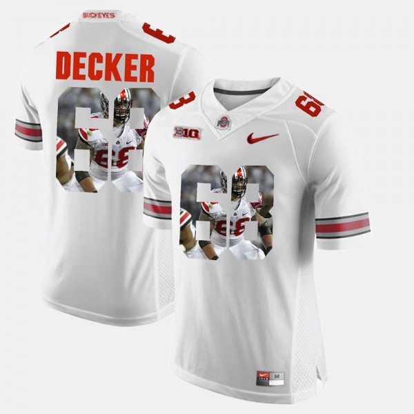 Ohio State Buckeyes Taylor Decker Men's #68 White Pictorial Fashion College Football Jersey 2404NIIB3